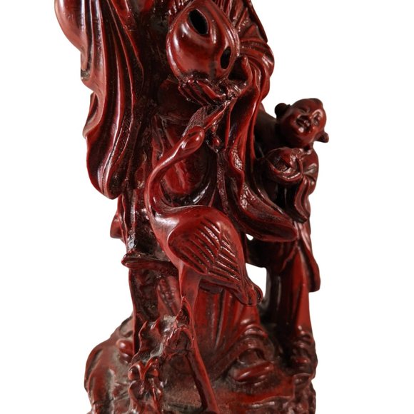 Chinese Shou Lao Shou Xing Large Statue | 11" Tall | - Picture 4 of 8